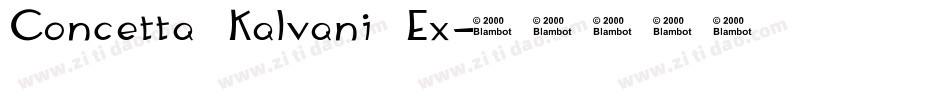 Concetta Kalvani Ex字体转换